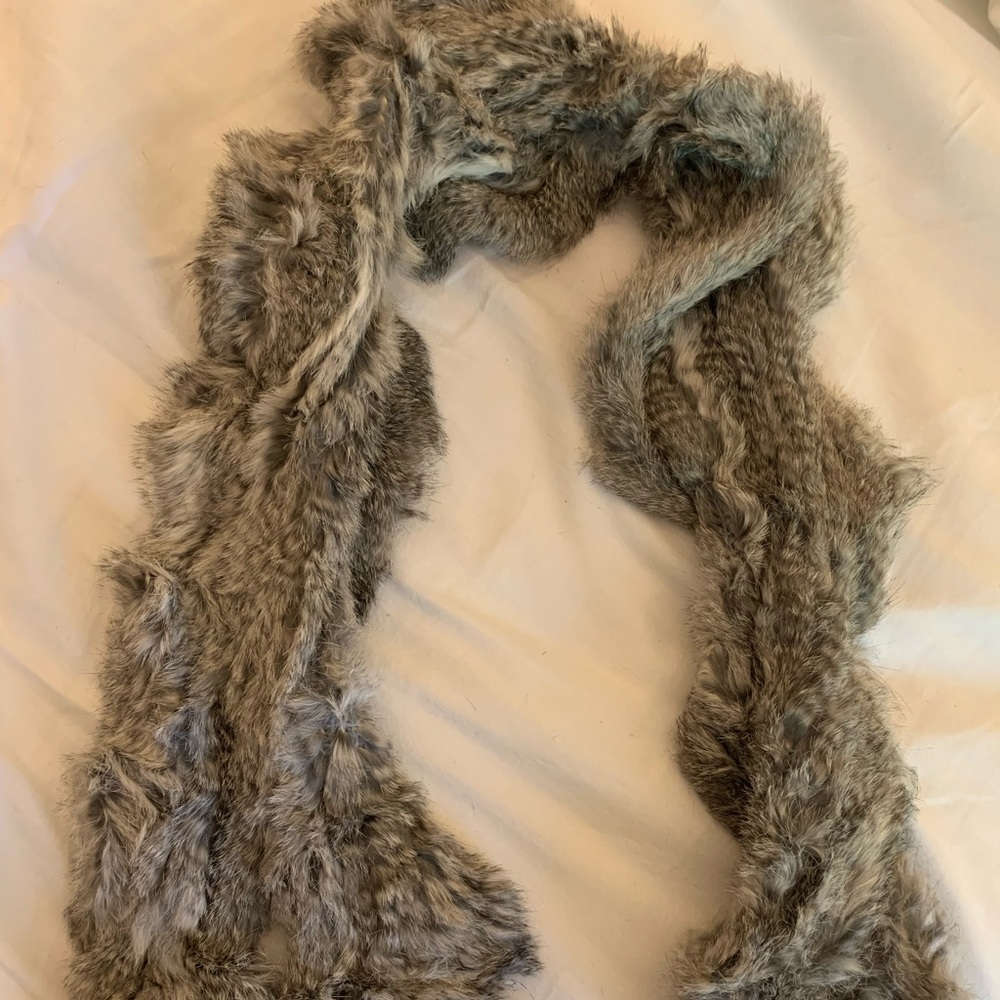 surell real rabbit fur scarf